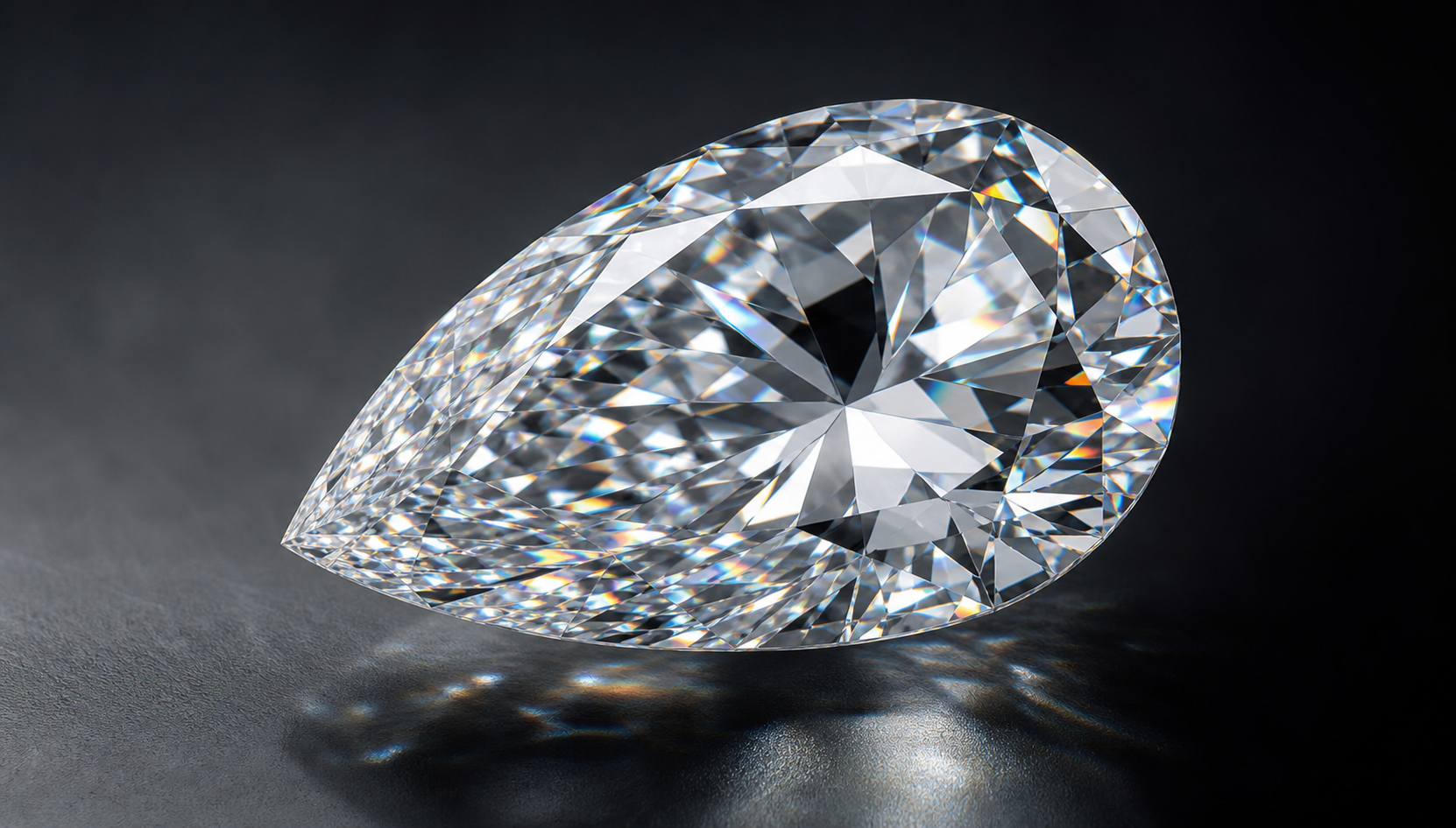 Large emerald-cut diamond on a dark studio surface